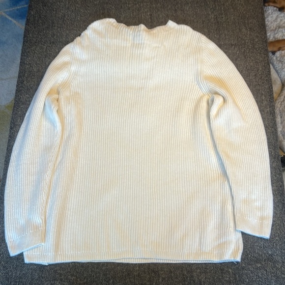 Talbots Plus 1X Cream Cable Knit Long Sweater LIKE NEW! - Picture 8 of 8